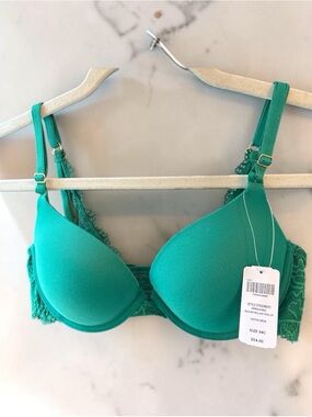 Soma Teal Lace-Back Push-Up Bra